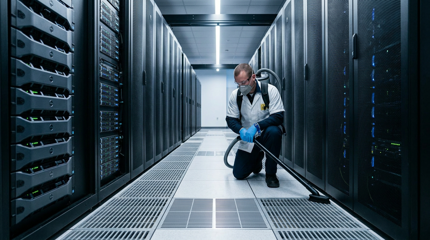 data center floor cleaning