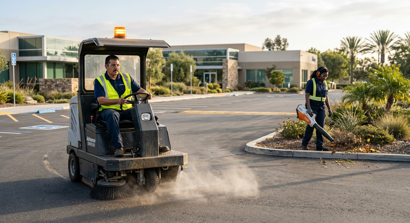 parking lot sweeping