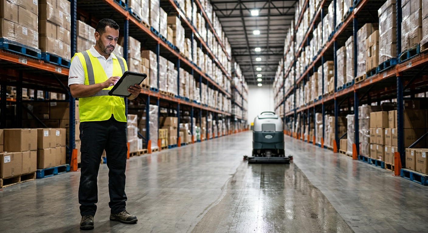 robotic scrubbing warehouse